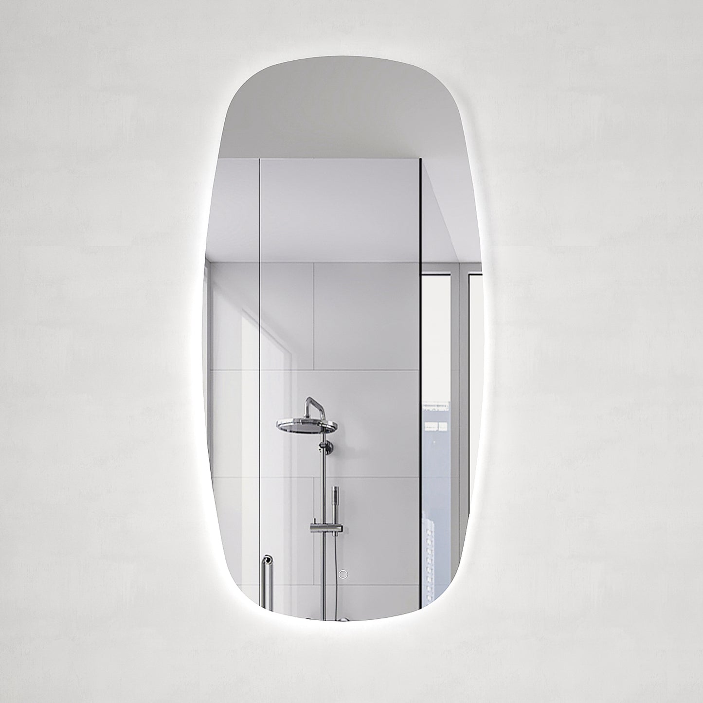 Riri Oblong 600mm x 1200mm Backlit LED Mirror with Polished Edge and Demister