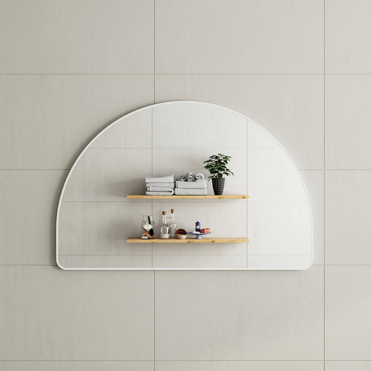 Arco Arch 1200mm x 800mm Mirror with Matte White Frame