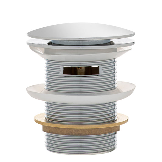 Dome Pop Short Bath Waste 40mm with Overflow and Pull-Out Basket, Polished Chrome