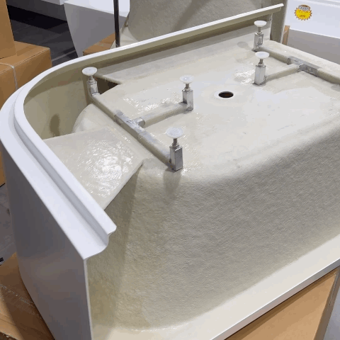 Arco Plus 55 inch Acrylic Freestanding Right Corner Bathtub, Matte White