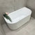 Agora Groove 67 inch Acrylic Freestanding Back to Wall Bathtub, Matte White