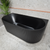 Brighton Groove 59 inch Acrylic Freestanding Back to Wall Bathtub, Matte Black