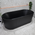Brighton Groove 59 inch Acrylic Freestanding Oval Bathtub, Matte Black