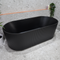 Brighton Groove 59 inch Acrylic Freestanding Oval Bathtub, Matte Black