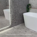 Avalon 63 inch Acrylic Freestanding Back to Wall Bathtub, Matte White
