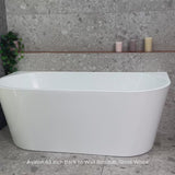Avalon 63 inch Acrylic Freestanding Back to Wall Bathtub, Gloss White