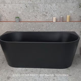 Avalon 63 inch Acrylic Freestanding Back to Wall Bathtub, Matte Black