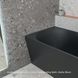 Avalon 63 inch Acrylic Freestanding Left Corner Bathtub, Matte Black