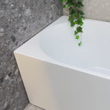 Avalon 63 inch Acrylic Freestanding Left Corner Bathtub, Matte White
