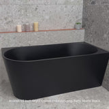 Avalon 55 inch Acrylic Freestanding Right Corner Bathtub, Matte Black