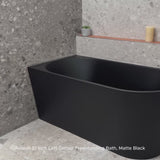 Avalon 51 inch Acrylic Freestanding Left Corner Bathtub, Matte Black