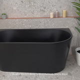 Avalon 59 inch Acrylic Freestanding Back to Wall Bathtub, Matte Black