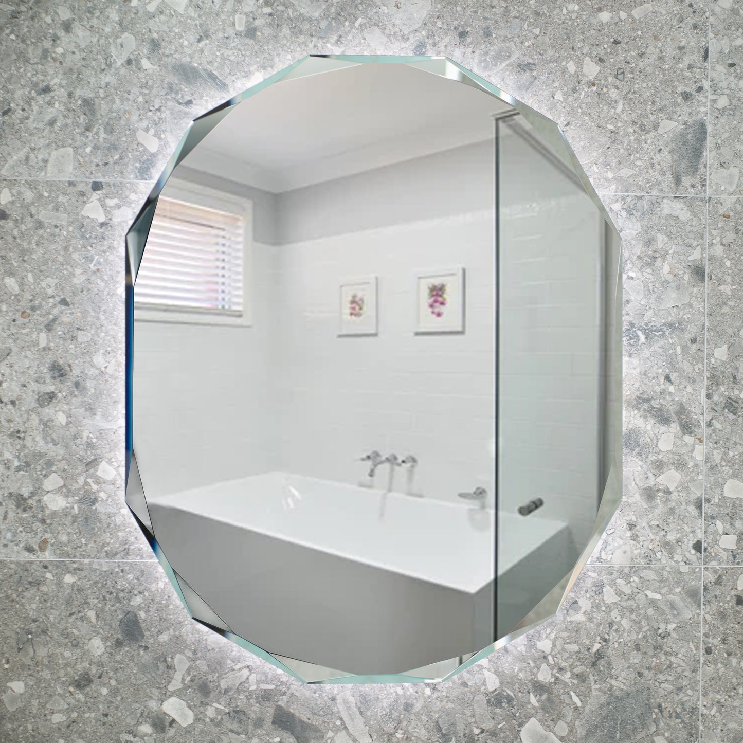 Classic Jewel 800mm x 1000mm LED Mirror with Demister