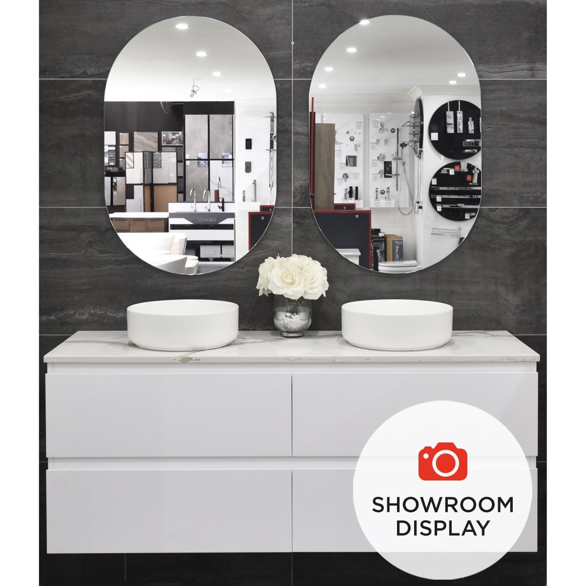 Pill Oval 600mm x 900mm Frameless Mirror with Polished Edge