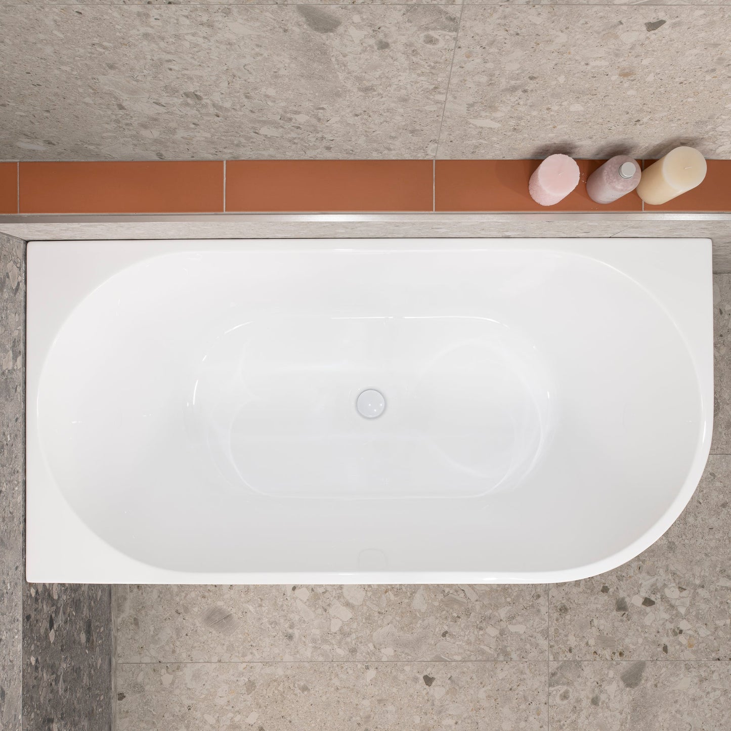 Avalon 55 inch Acrylic Freestanding Left Corner Bathtub, Gloss White