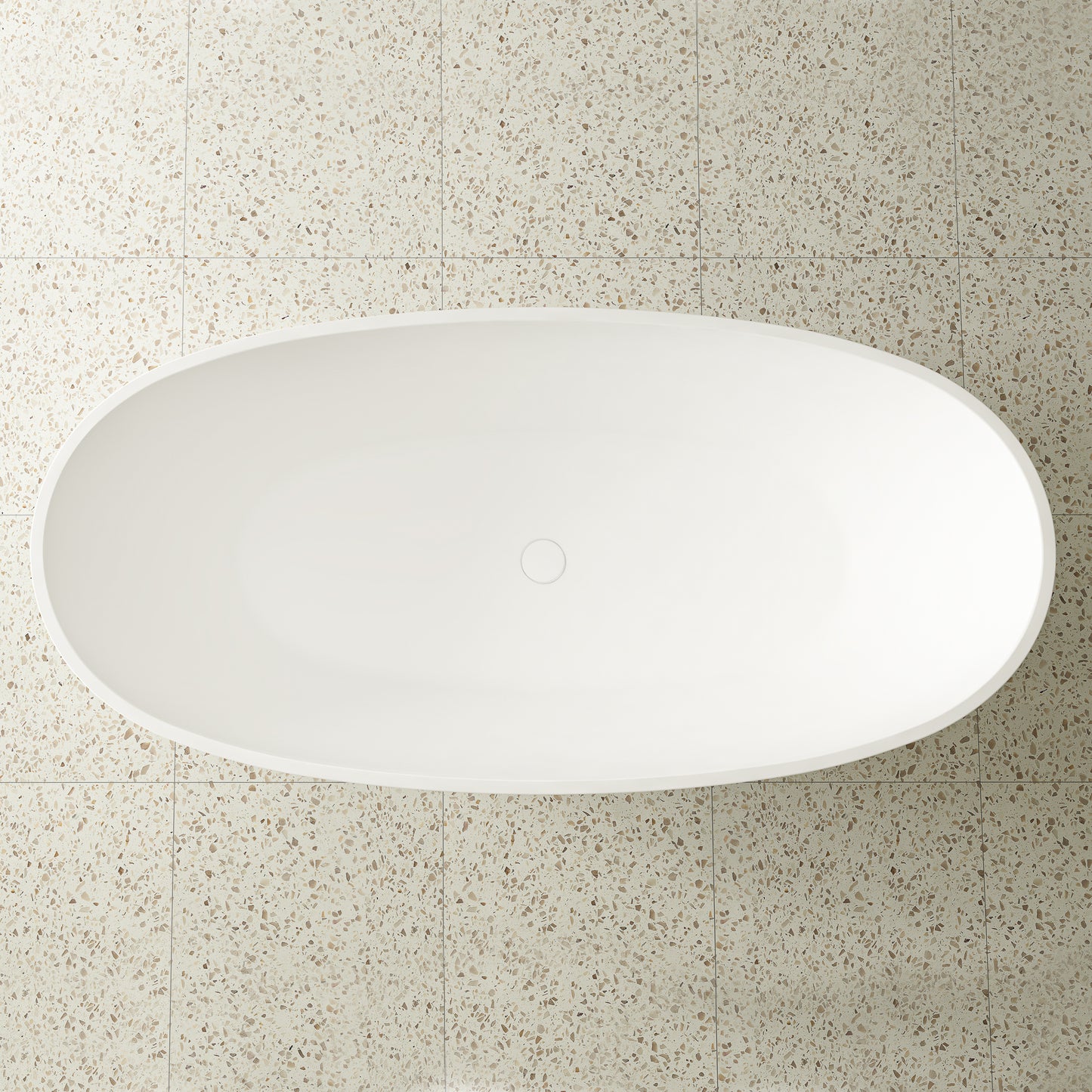 Byron Egg 1700mm Oval Freestanding Bath, Matte White